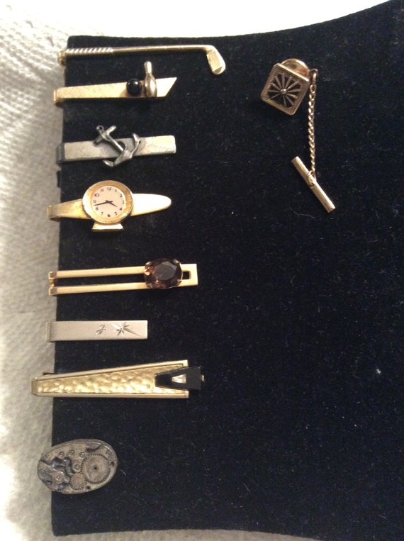 Tie Clips - All Sizes and 1 Tie Pin & Bar Variety 