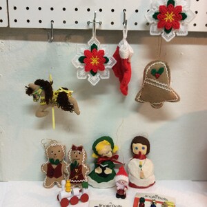 11 Vintage Hand Made Ornaments & 2 Vintage pack Jingle Bells - (NBPE427)