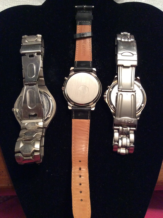 3 Men's Watches - Fossil - Valec - Paul Jordin - … - image 2
