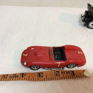 Carro de metal vermelho Western Models 1957 - assinado? - (NBPE413)