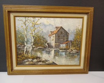 Signed Oil - W. Conway - 1892-1949 - The Century Mill - Mint - (NBPE#1M/157)