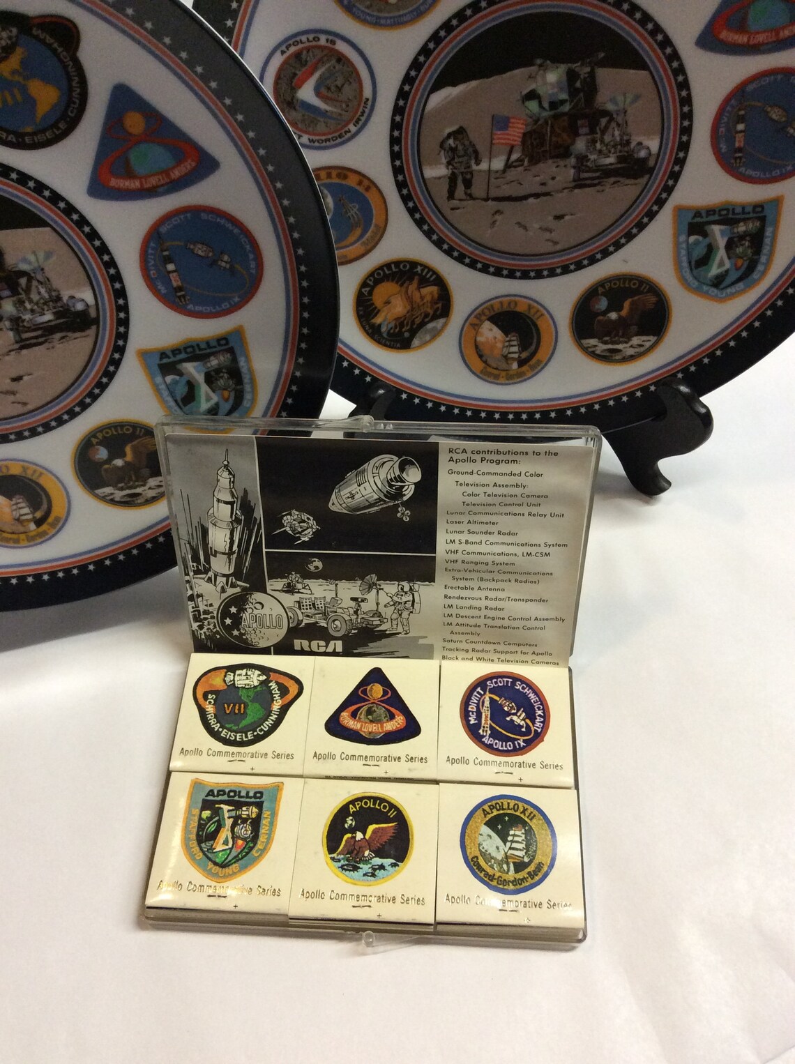 Apollo Landing Melamine Plates Plus Apollo Commemorative Matchbook ...