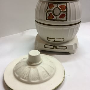 USA Country Store Cookie Jar Pot Belly Stove Vintage - (NBPE#98)
