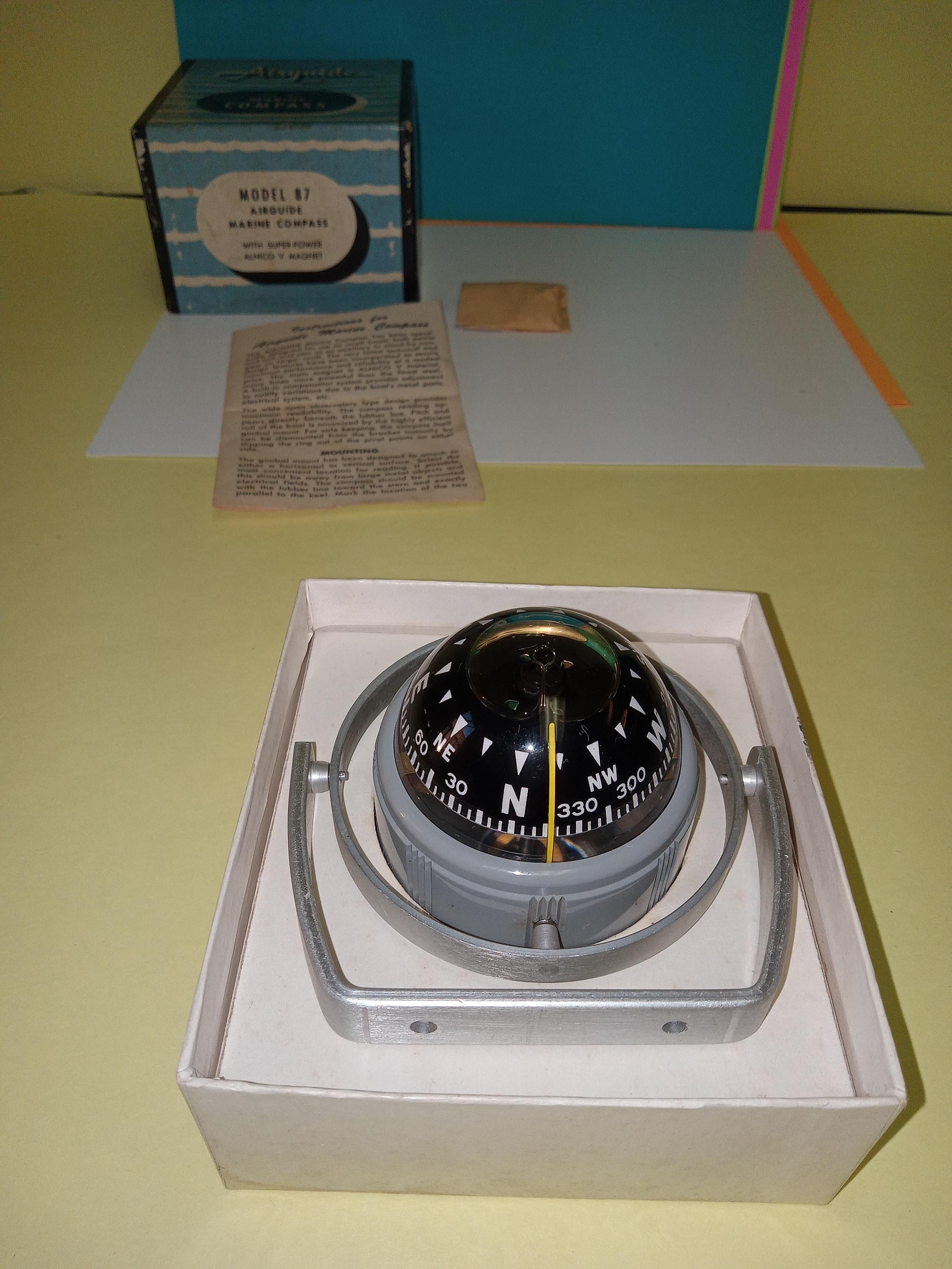 Vintage Airguide Marine Mobile Compass - Model #87 - (NBPE#2986SB) - Etsy