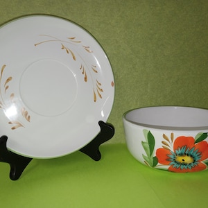 Vintage Large Cup and Saucer - Soup/Cereal - (NBPE#2040)