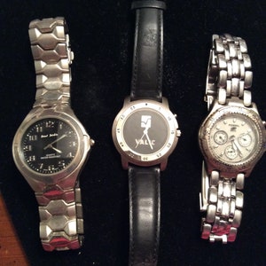 3 Men&#39;s Watches - Fossil - Valec - Paul Jordin - Vintage - (NBPE#76)