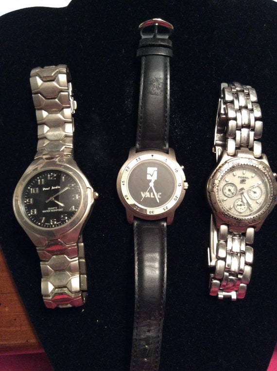 3 Men's Watches - Fossil - Valec - Paul Jordin - … - image 1