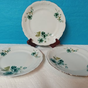 3 Walbazych China Plates - Made in England - Vintage - Mint - (NPBE#1485)
