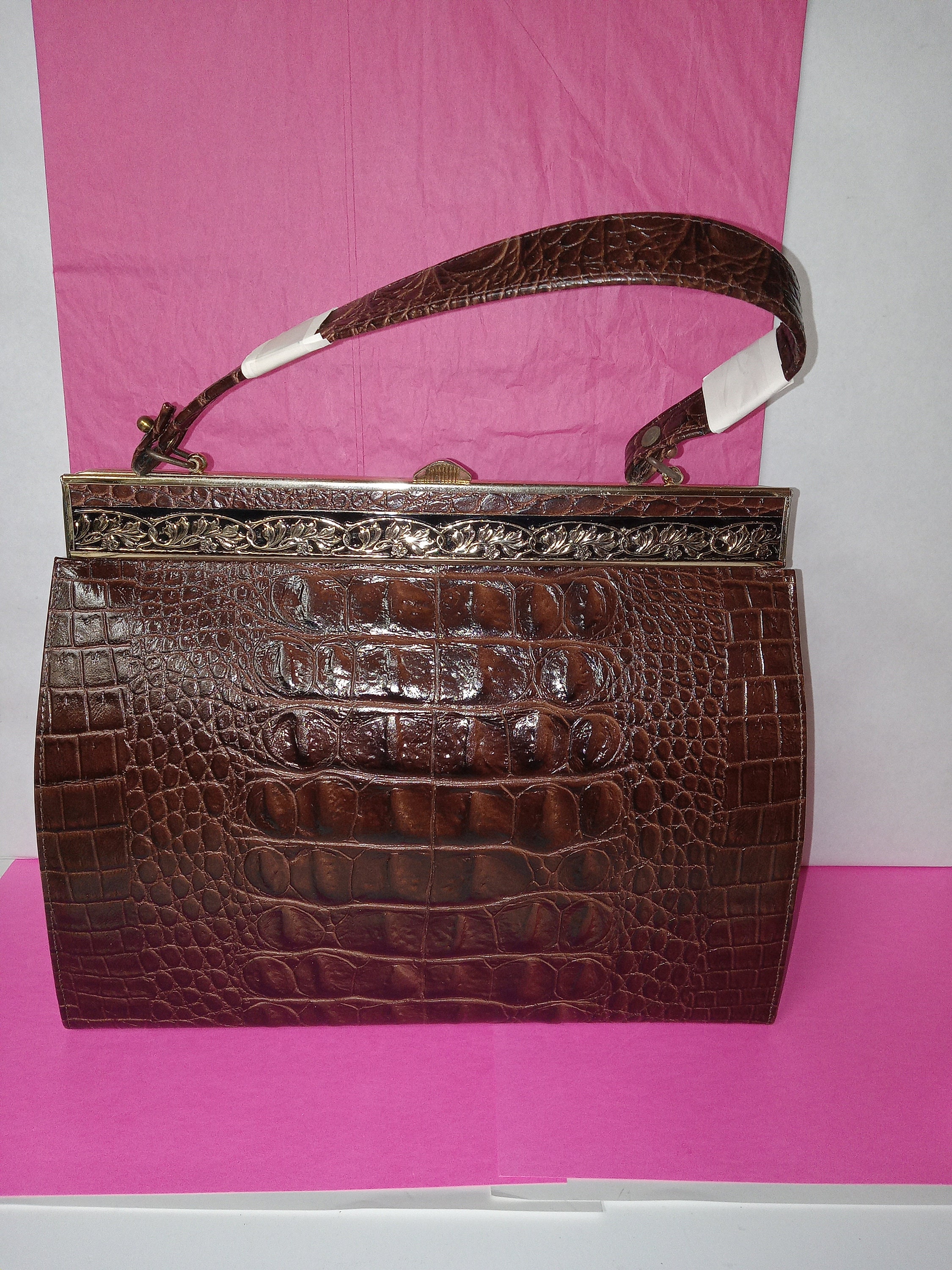 Crocodile Embossed Baguette Bag Fashion Y2k Shoulder Bag - Temu Germany