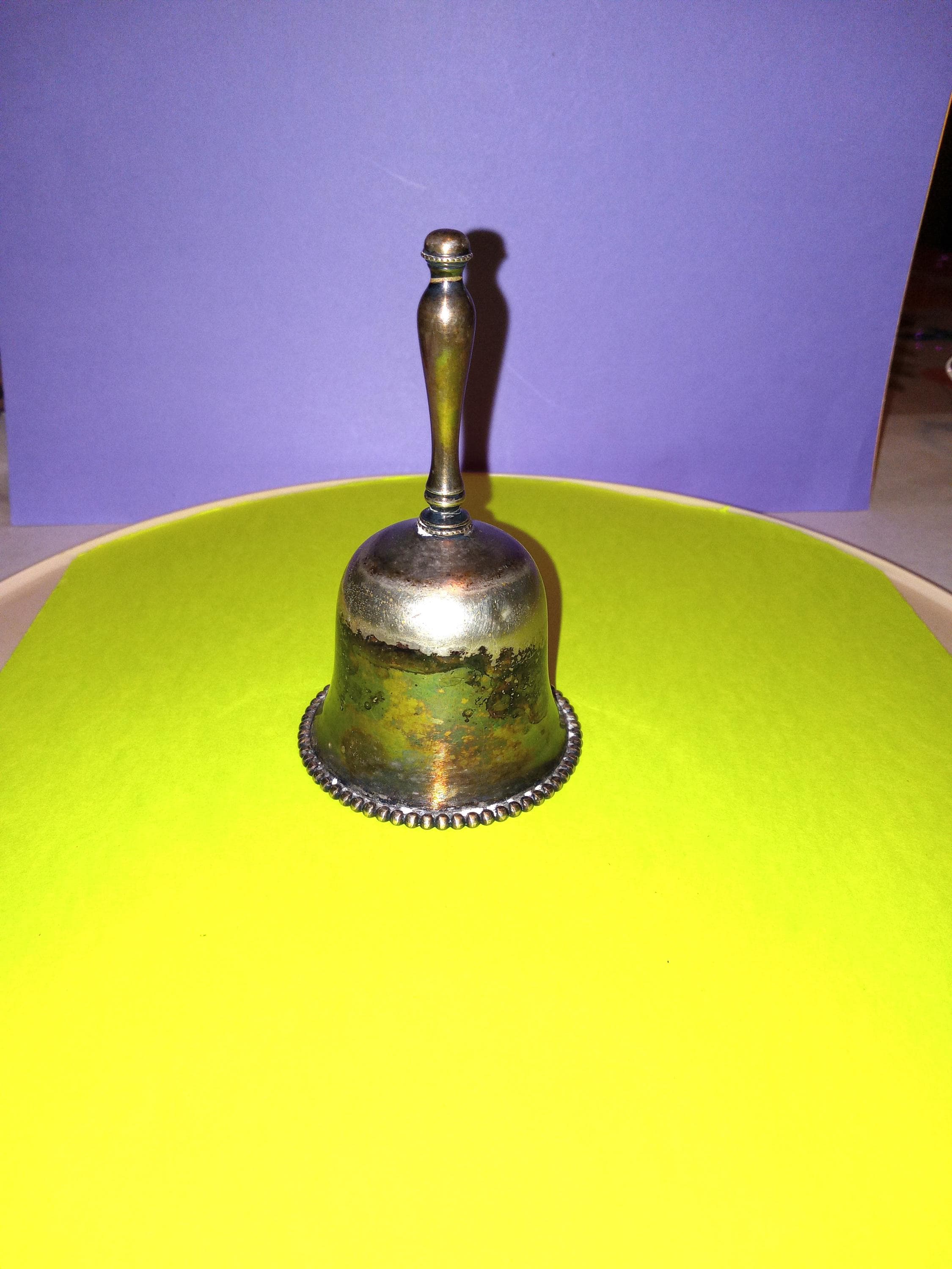 Vintage Silver Hand Bell - Etsy