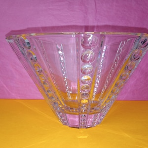 Lead Crystal Bowl with Raised Dot Design (As Is)
