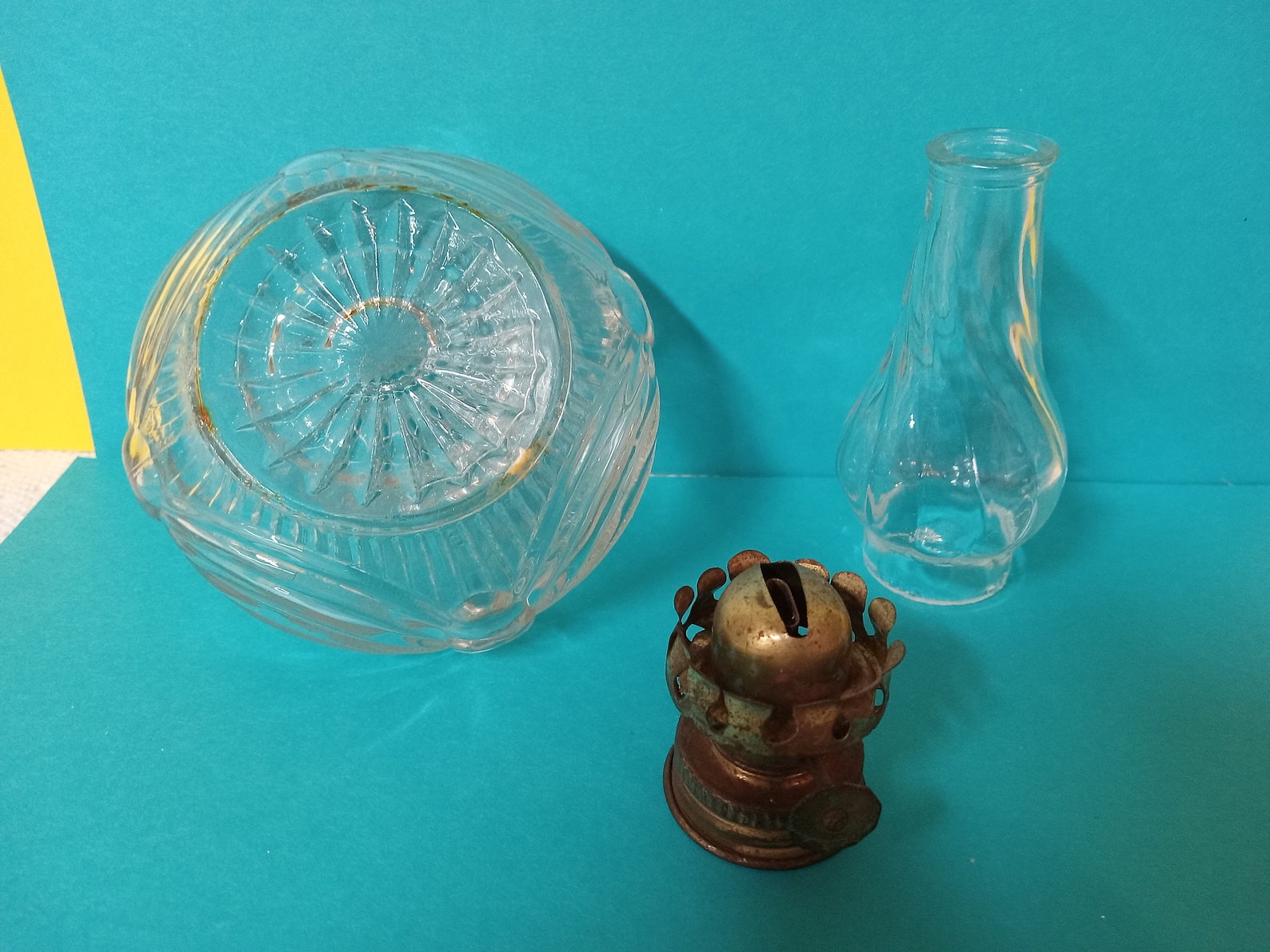 Antique Mini Hurricane Oil Lamp Vintage Mint NBPE1578 Etsy