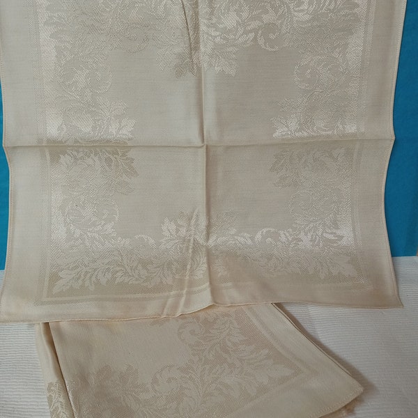 Damask Linen Napkins Etsy