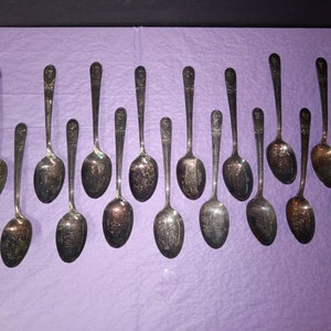 16 Wm Rogers Mfg. Co., Presidential Spoons - IS - (NBPE#2134E)