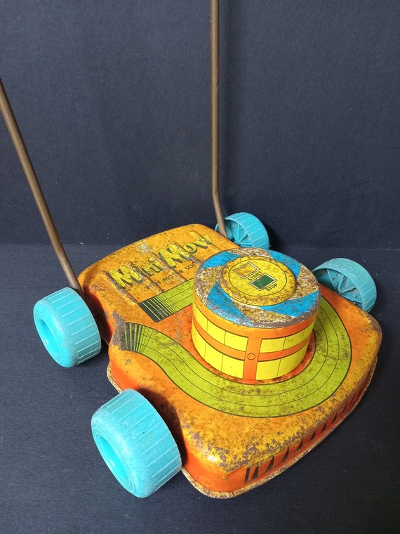 Vintage Ohio Art Metal Mini Mow W/working Motor Sounds - (NBPE