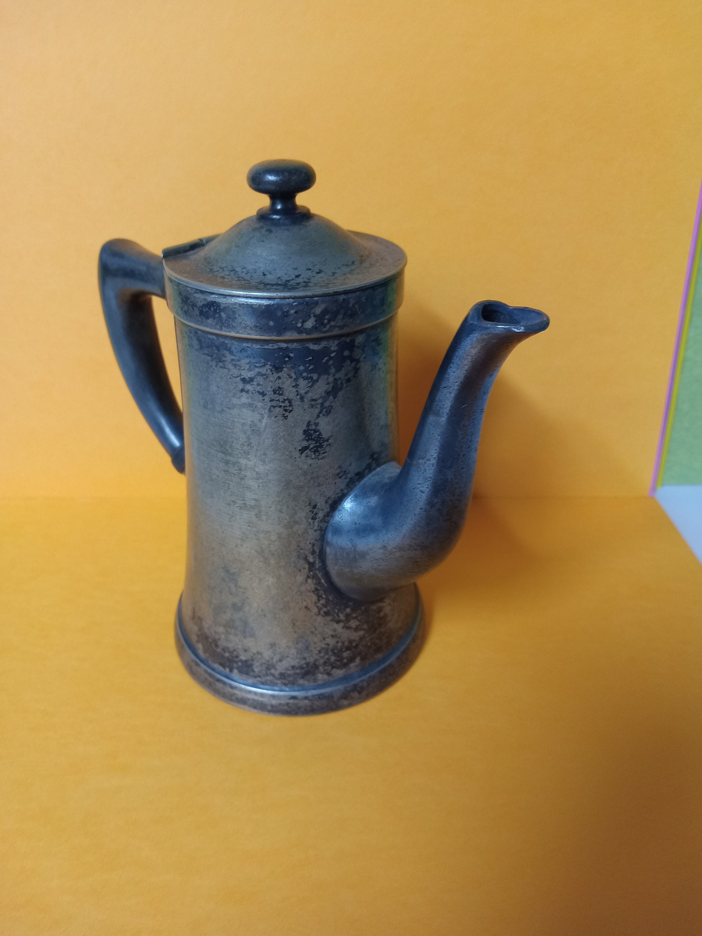 Vintage Soviet Cupronickel Coffee and Tea Pot.Old Coffee Pot