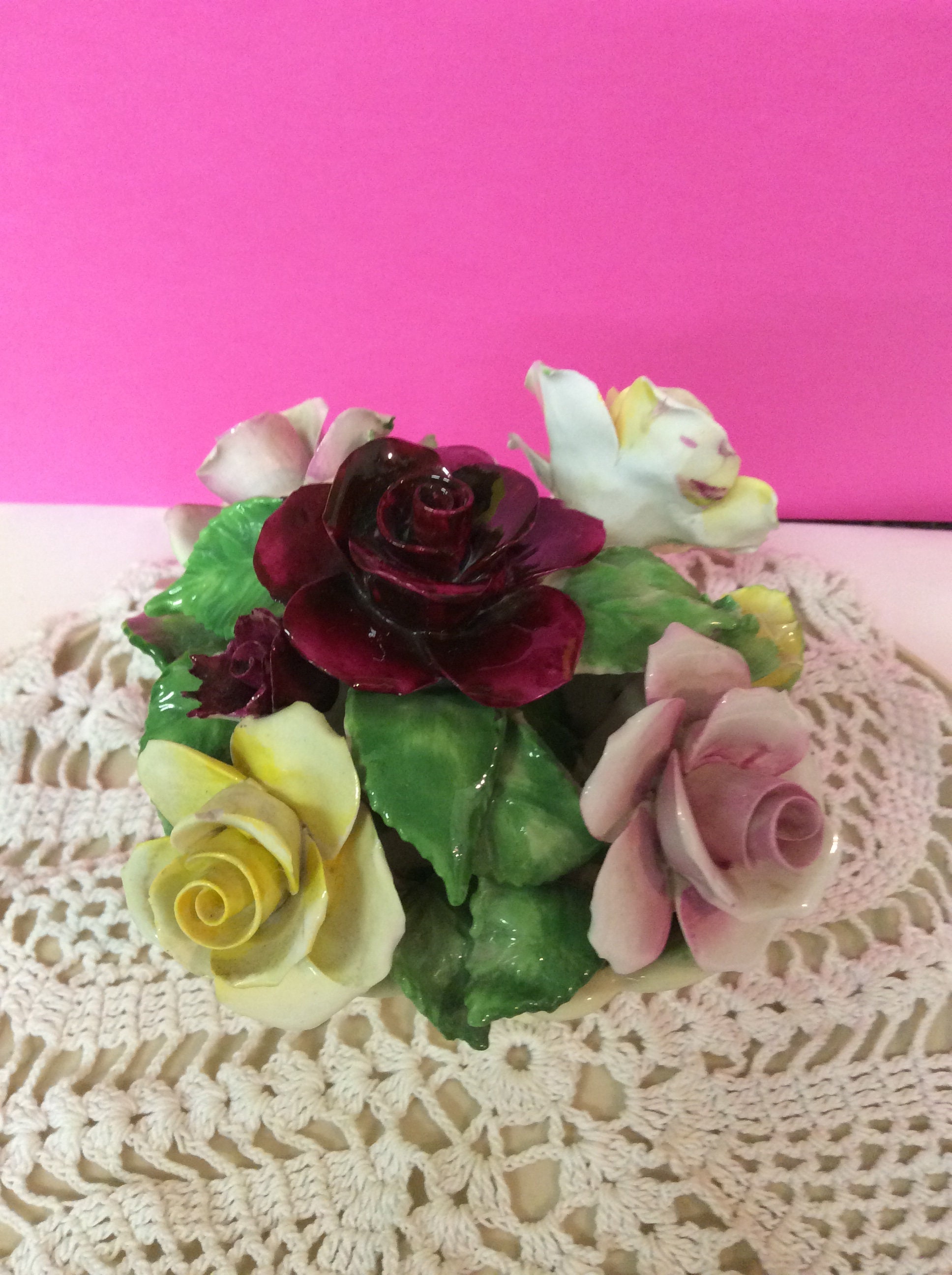 Vintage Crown Royal Bone China - Various Color of Rose Bouquet