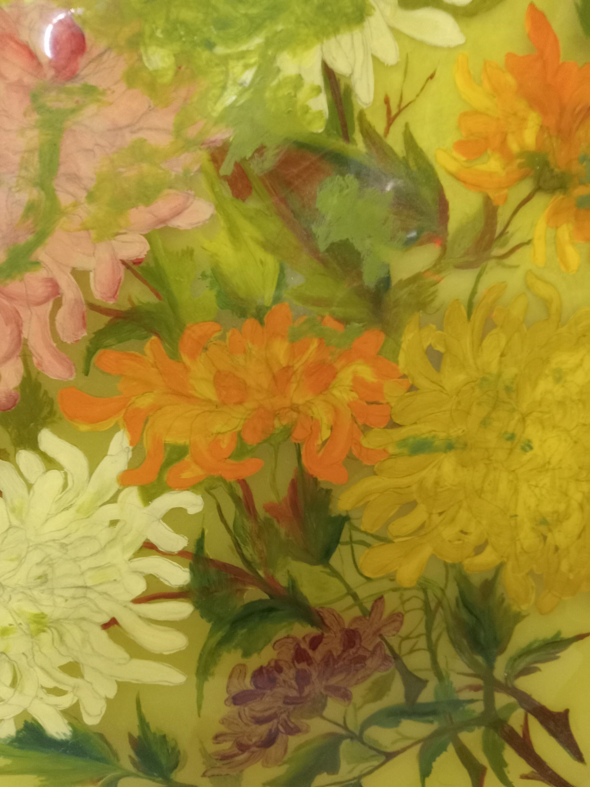 作者不明 - 透明プラスチックに描かれたユニークな絵画 - フレームなし