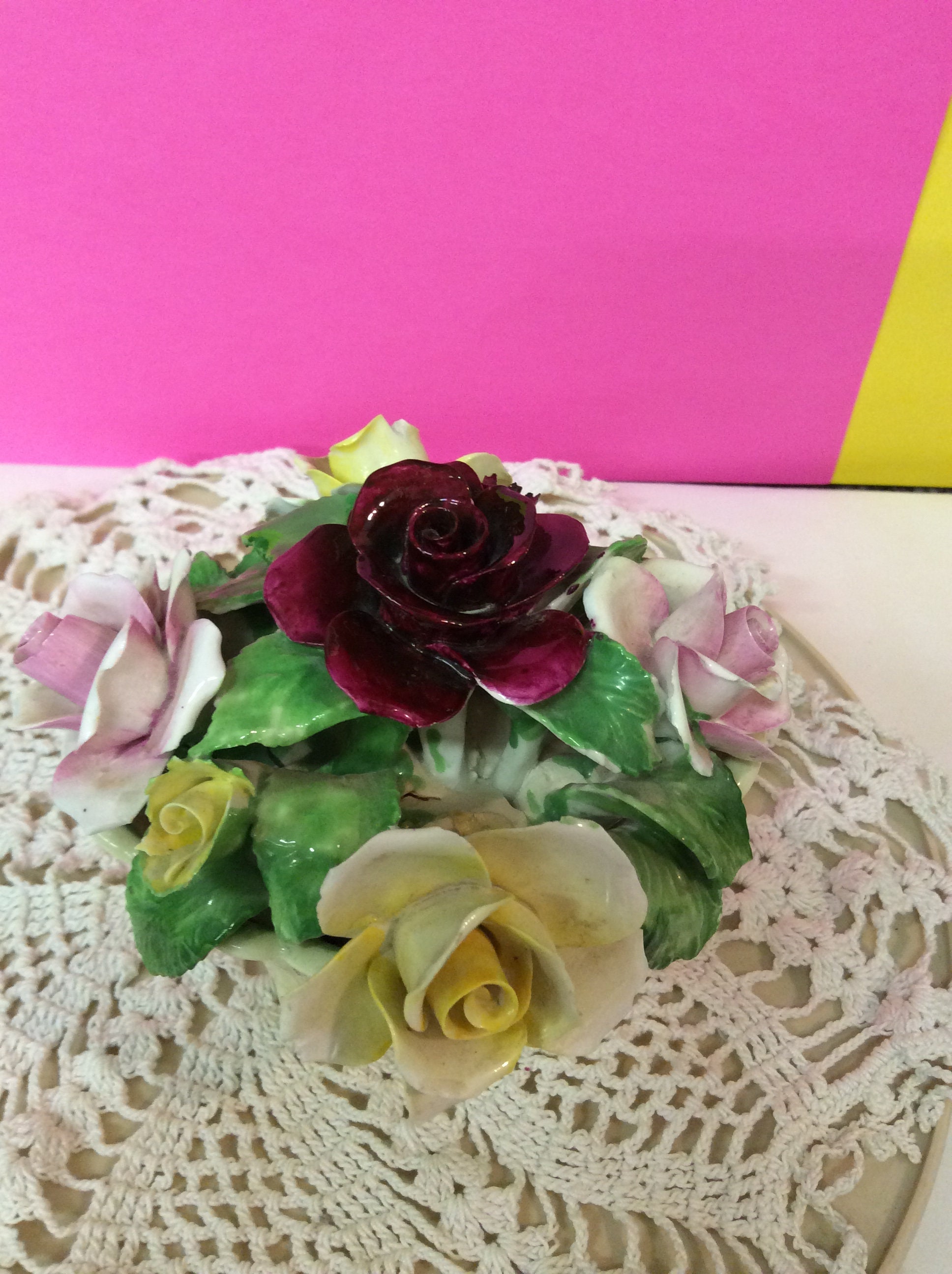 Vintage Crown Royal Bone China - Various Color of Rose Bouquet