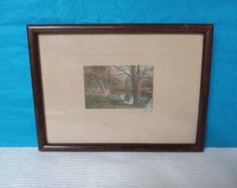 Amazing Wallace Nutting Hand Colored Signed Print - (NBPE#1756E)