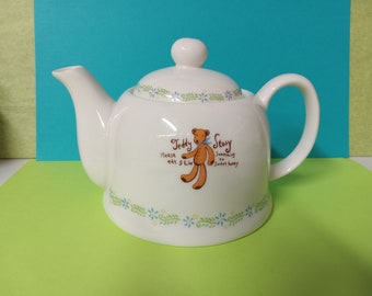 Vintage Teddy Story Childs Teapot - Mint - (NBPE#1322)