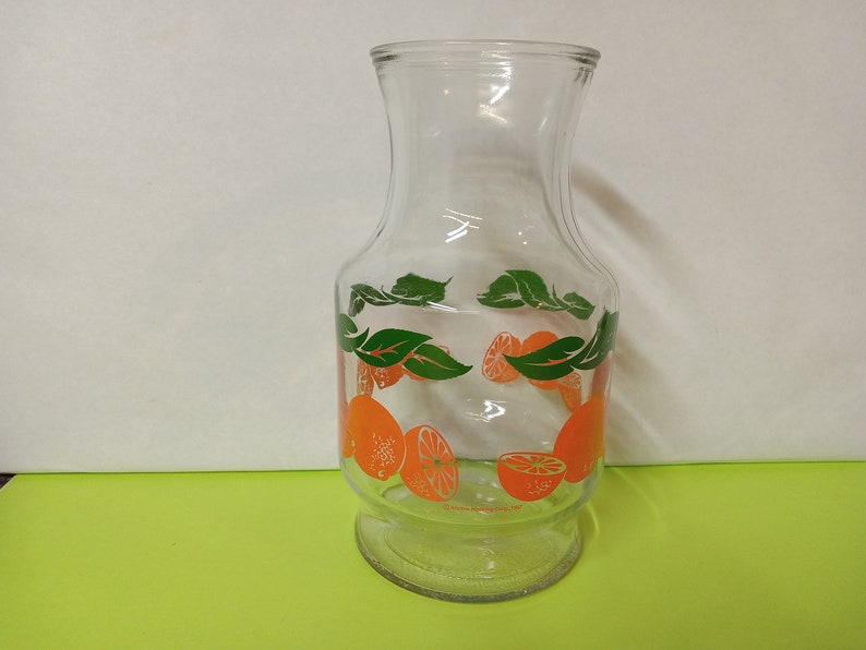 Orange Juice Glass Container Vintage No Lid NBPE1407 Etsy