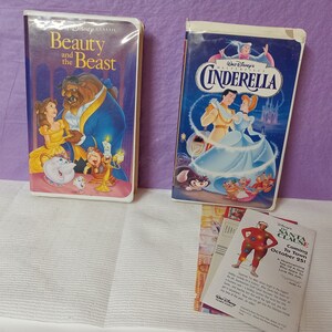 Walt Disney VHR Tapes - Beauty and the Beast - Cinderella - (NBPE#1736E)