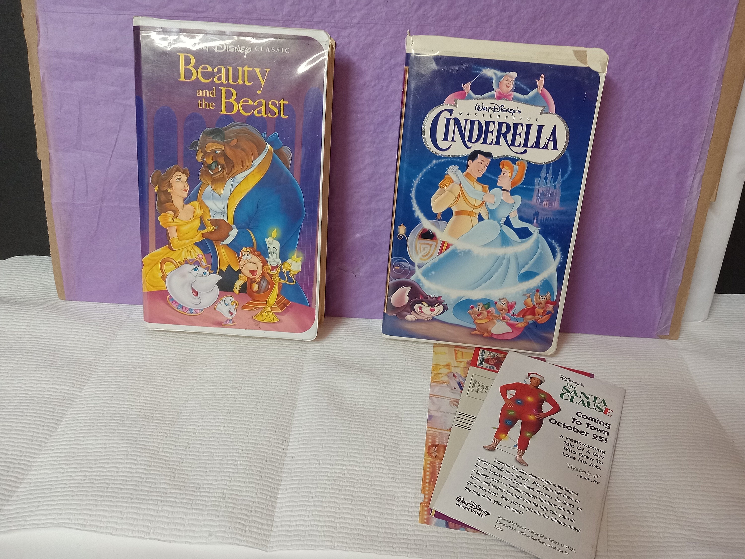 Walt Disney VHR Tapes - Beauty and the Beast - Cinderella - (NBPE