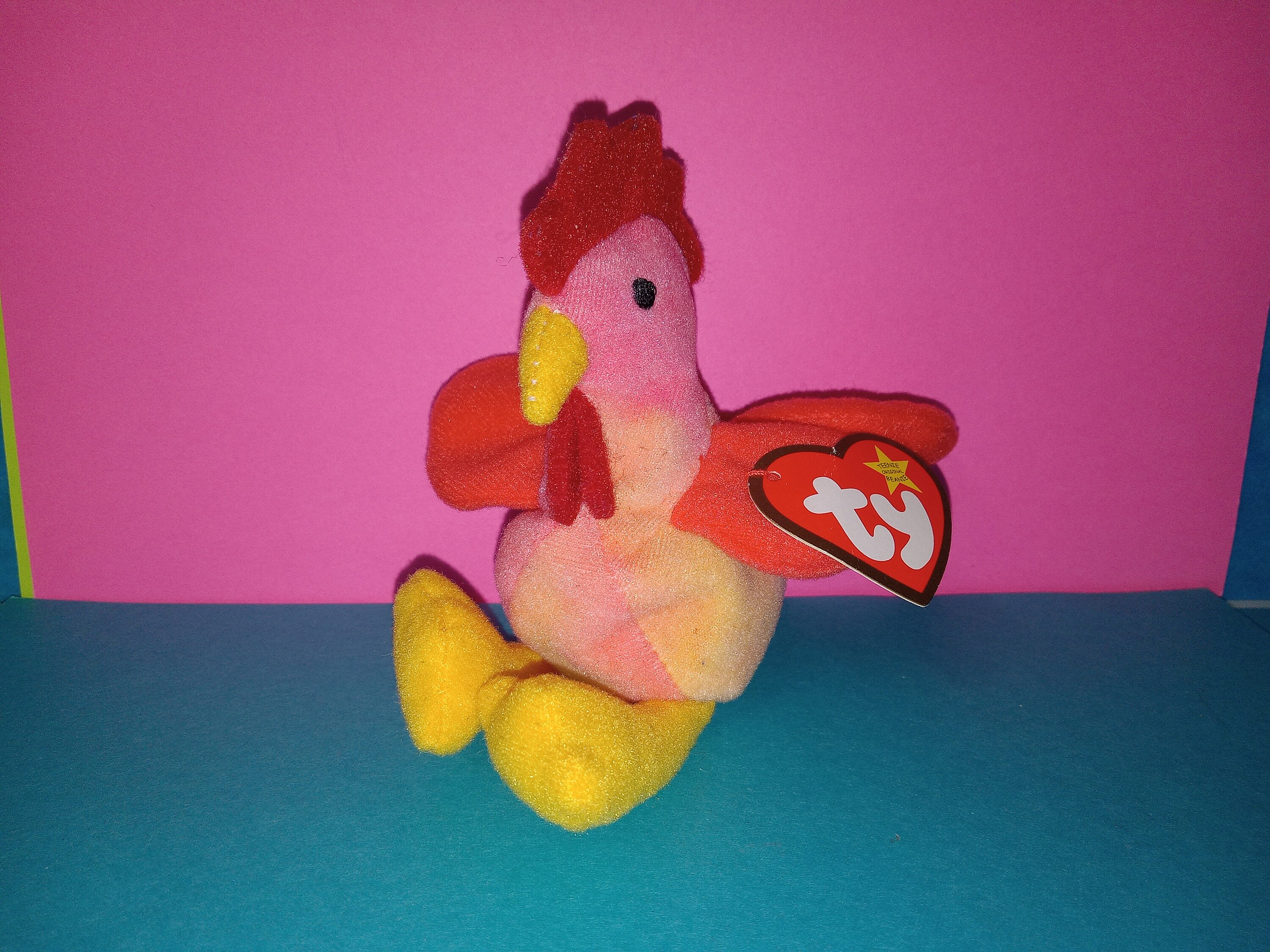Retired Vintage Teenie Beanie Baby - Strut the Rooster - 1993