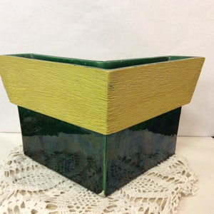 Vintage Mid Century Modern Miramor Planter - Minus Lamp - V Shaped - MINT - (NBPE#798)