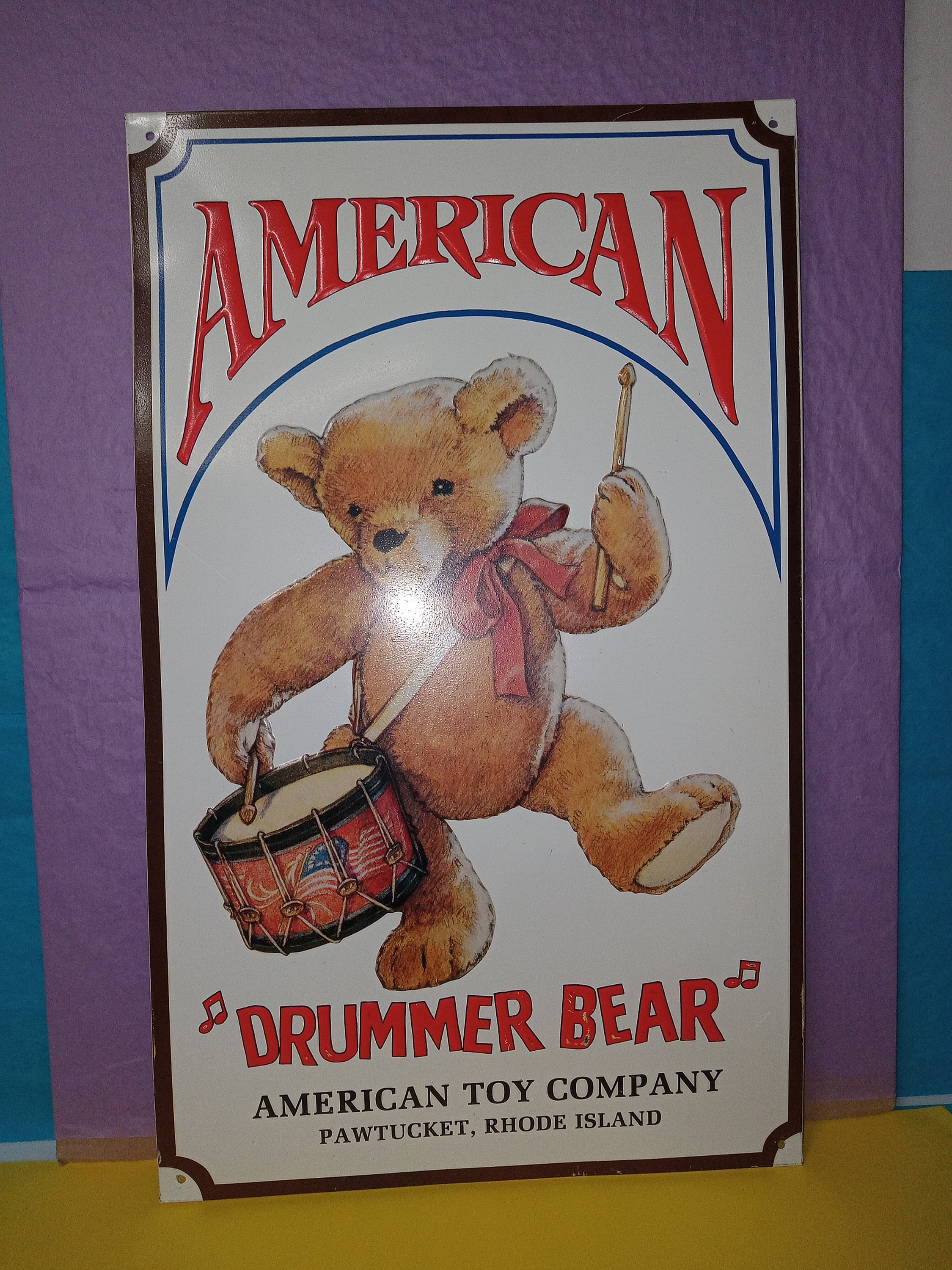 レアアンティークアメリカンドラマーベアの看板