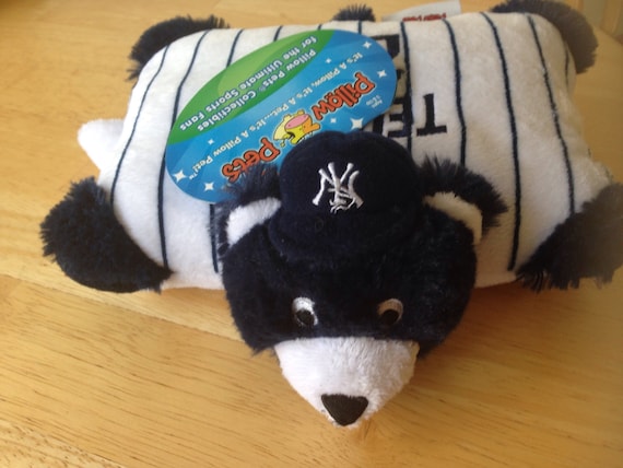cover New York Yankees inspired baseball team pillow bear Ships today hair bow YANKEES PILLOW /& BEAR pennant baseball fan gifts