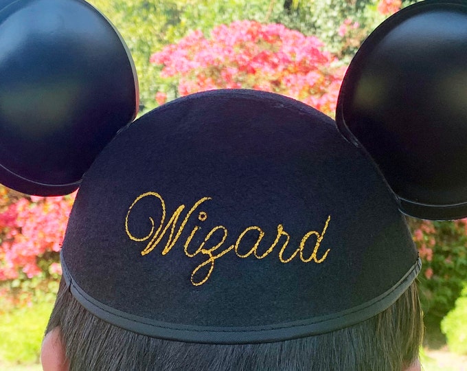 Stitch Script Personalized Mouse Ear Hat with Your Name