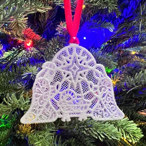 Embroidered Lace Nativity Ornament 3-piece Set image 2