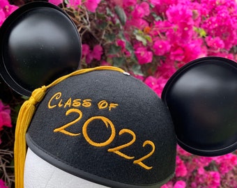 Class of 2024 Graduation Mickey Mouse Ear Hat with Tassel