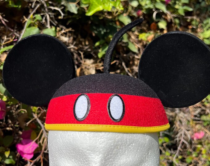 Personalized Mickey Mouse Shorts Ear Hat with Tail
