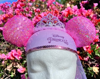 Personalized Disney Princess Crown Mouse Ear Hat