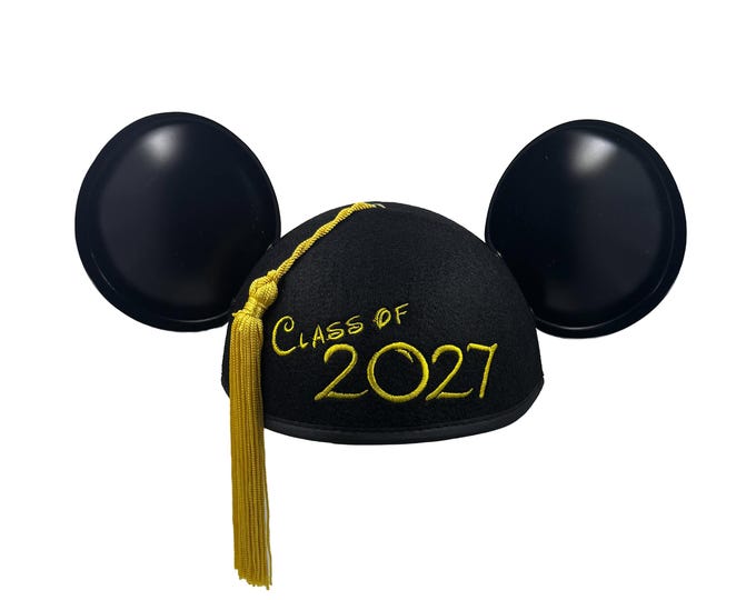 Class of 2027 Graduation Mickey Mouse Ear Hat with Tassel