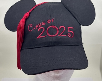 Class of 2026 Graduation Mickey Mouse Baseball Cap with Tassel and Optional Personalization