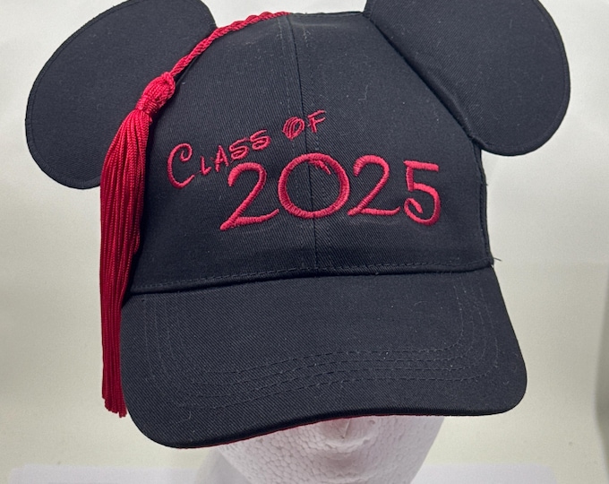 Class of 2026 Graduation Mickey Mouse Baseball Cap with Tassel and Optional Personalization