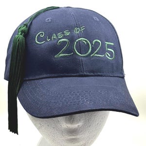 Class of 2025 Embroidered Graduation Baseball Cap with Tassel (any year available)