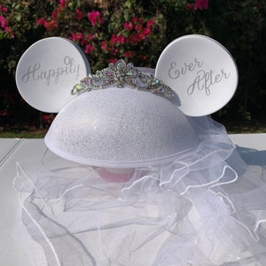 Personalized Bride and Groom Ear Hat Set image 2