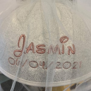 Personalized Bride and Groom Ear Hat Set image 10