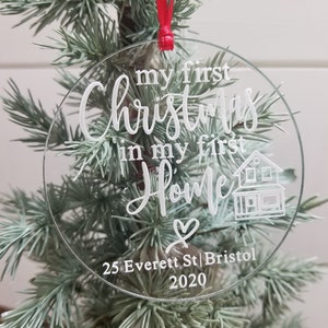 My First Christmas in My First Home Ornament | First Christmas, New Home, Christmas Ornament