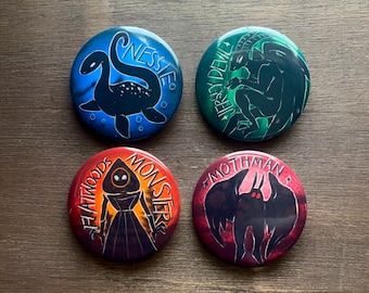 Cryptid 2" Button Badges