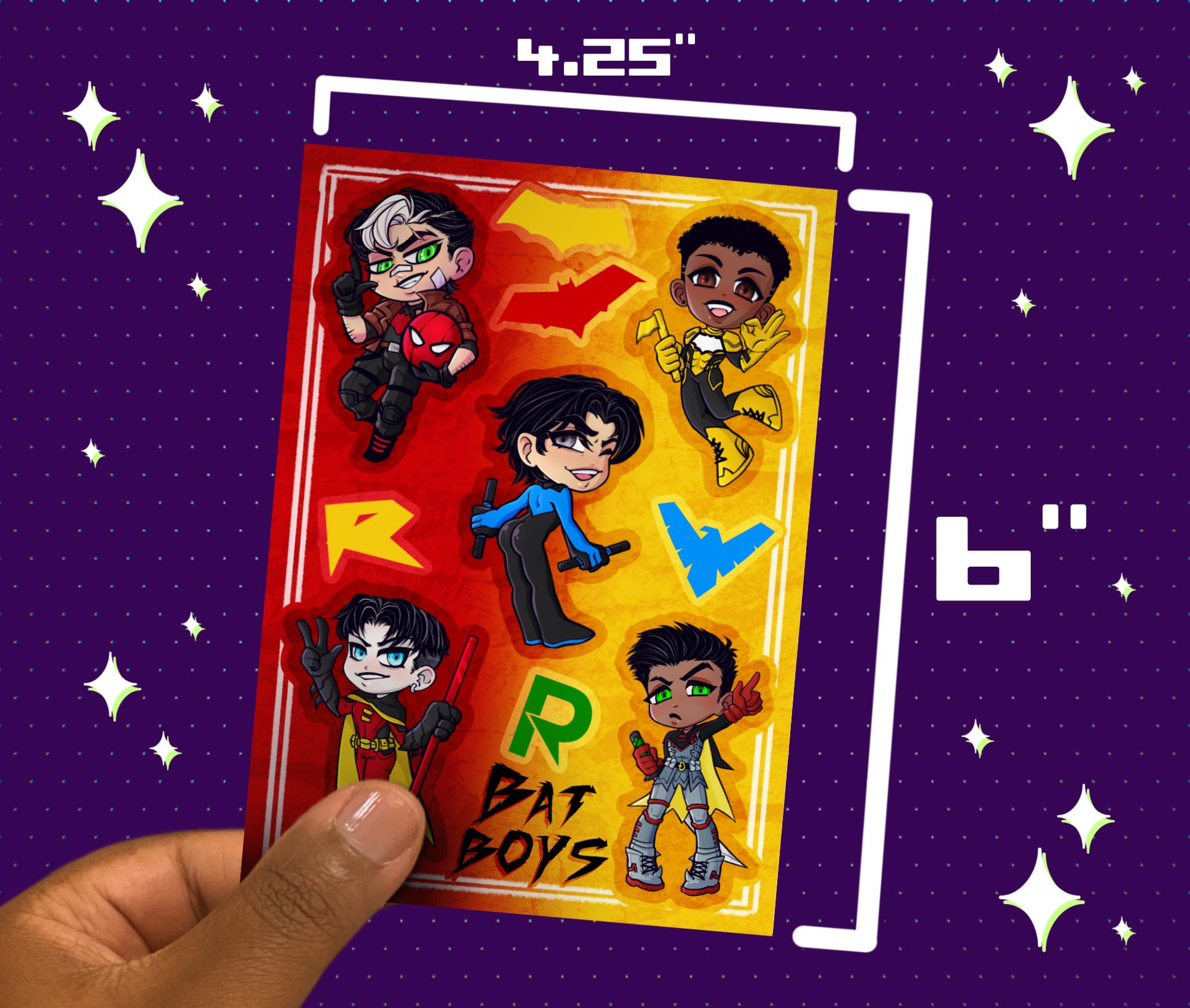 Bat Boy Sticker Batboys Sticker Sheet - Etsy