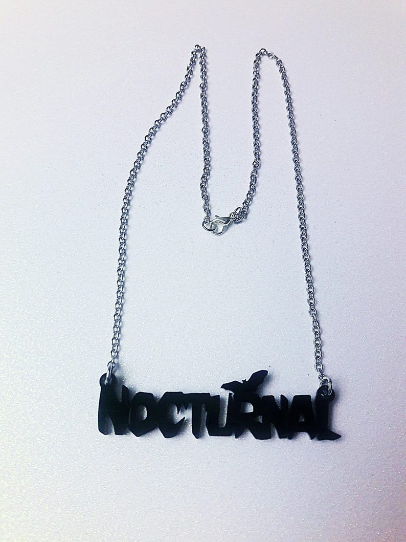 Bat Nocturnal Bat Acrylic Necklace Cosplay Jewelry Nocturnal