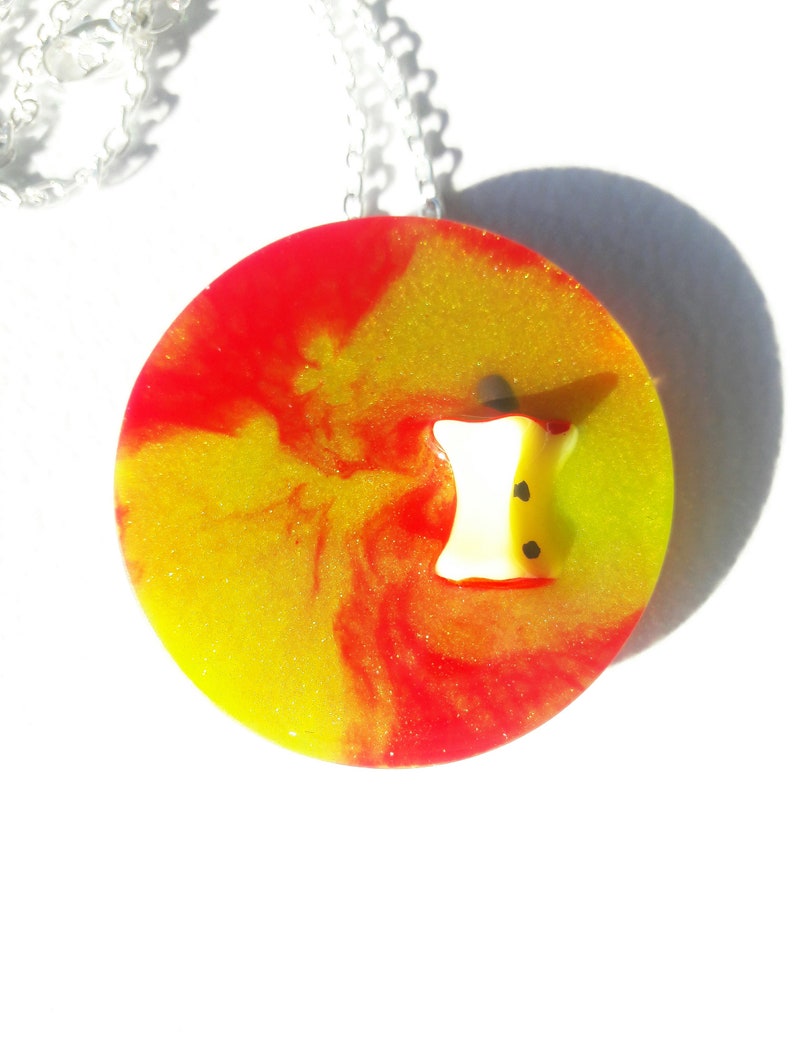 Apple Core Necklace Poison Apple Inspired Etsy