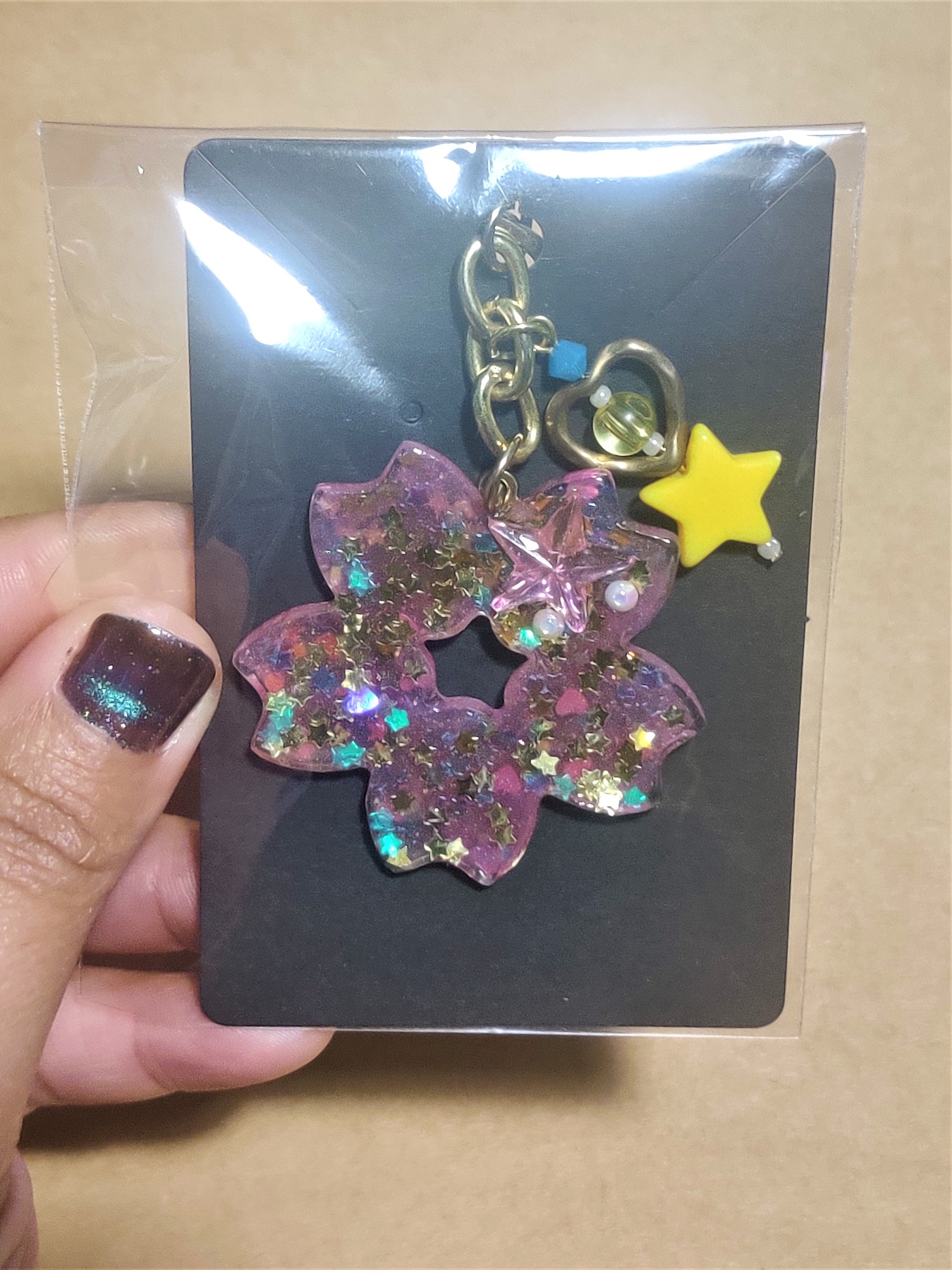 Cherry Blossom Keychain, Kawaii Keychains, Cute Keychains, Flower