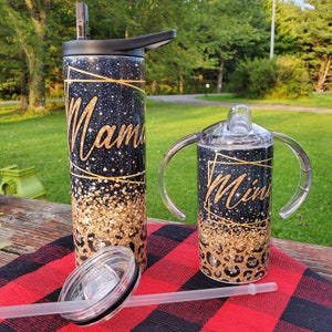 Mama and Mini Matching Tumbler Set, Boy Girl, Mom Daughter  Tall Skinny, Mini Sippy Cup, New Mom Gifts, Baby Shower Gift, Christmas gifts